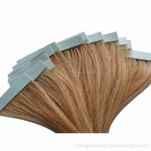 Human hair extension, double-sided tape, various lengths, different styles